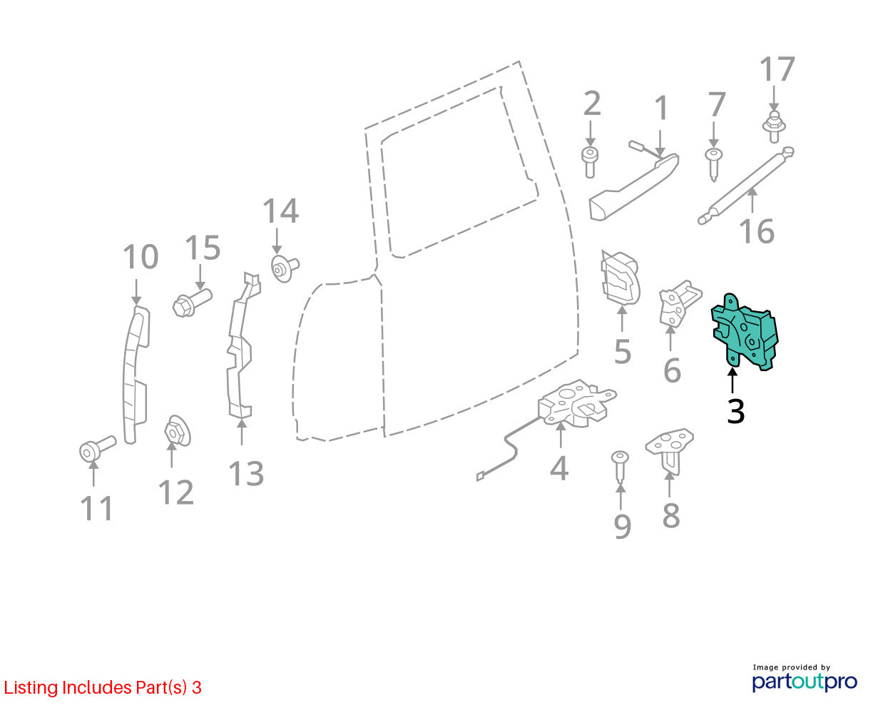08-14 Mini Cooper Clubman Rear Right Door Latch Lock Actuator OEM 51492754459