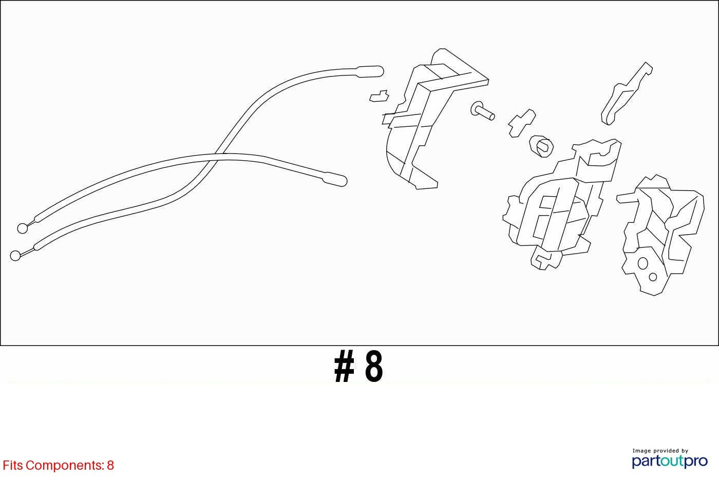 2009-2013 Subaru Forester Rear Right Door Latch Actuator Assembly OEM 61035SC200