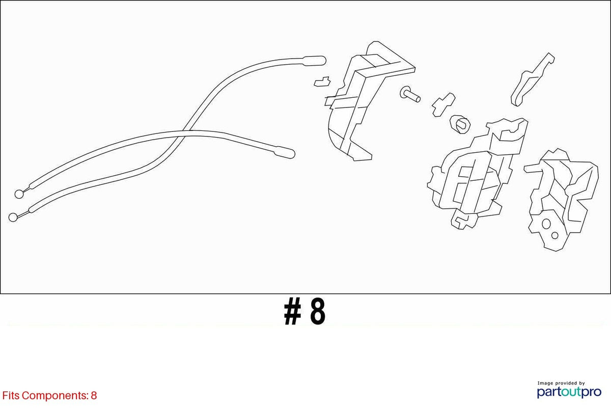 2009-2013 Subaru Forester Rear Right Door Latch Actuator Assembly OEM 61035SC200