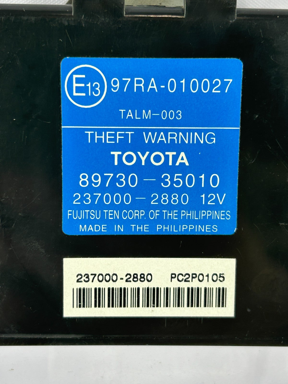 2003-2009 Toyota 4Runner Theft Warning Computer Module Unit OEM 89730-35010