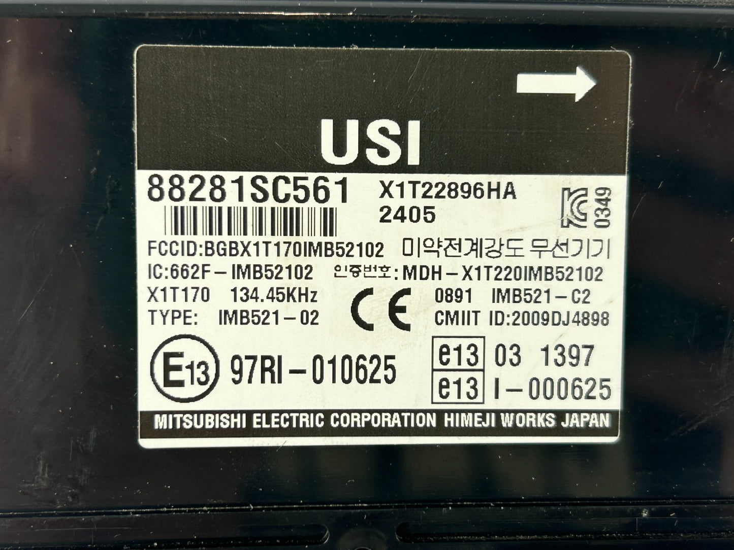 2012-2013 Subaru Forester Multifunction Integrated Control Module OEM 88281SC561