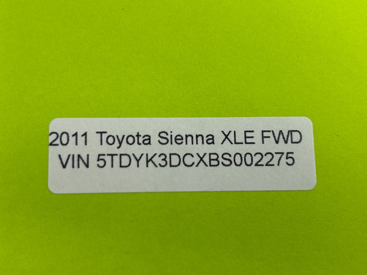 2011-2016 Toyota Sienna Power Brake Booster & Master Cylinder OEM 44610-08071