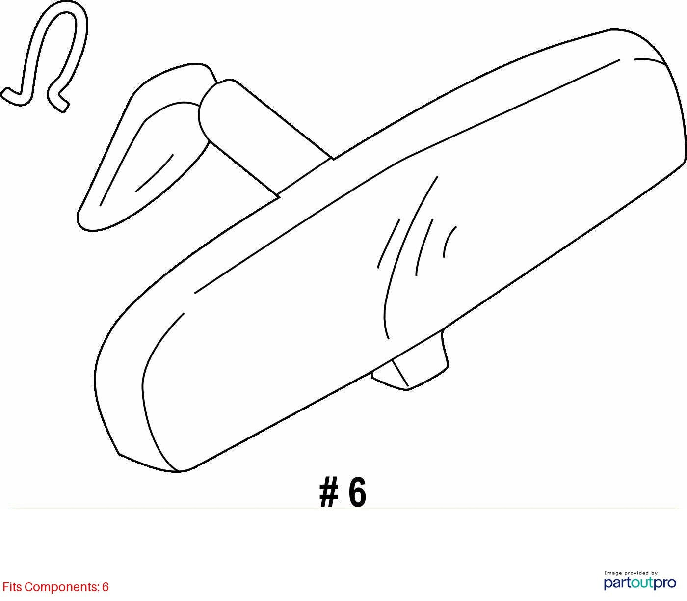 2003 - 2004 Subaru Baja Front Rear View Rearview Mirror Assembly OEM X9201AE000