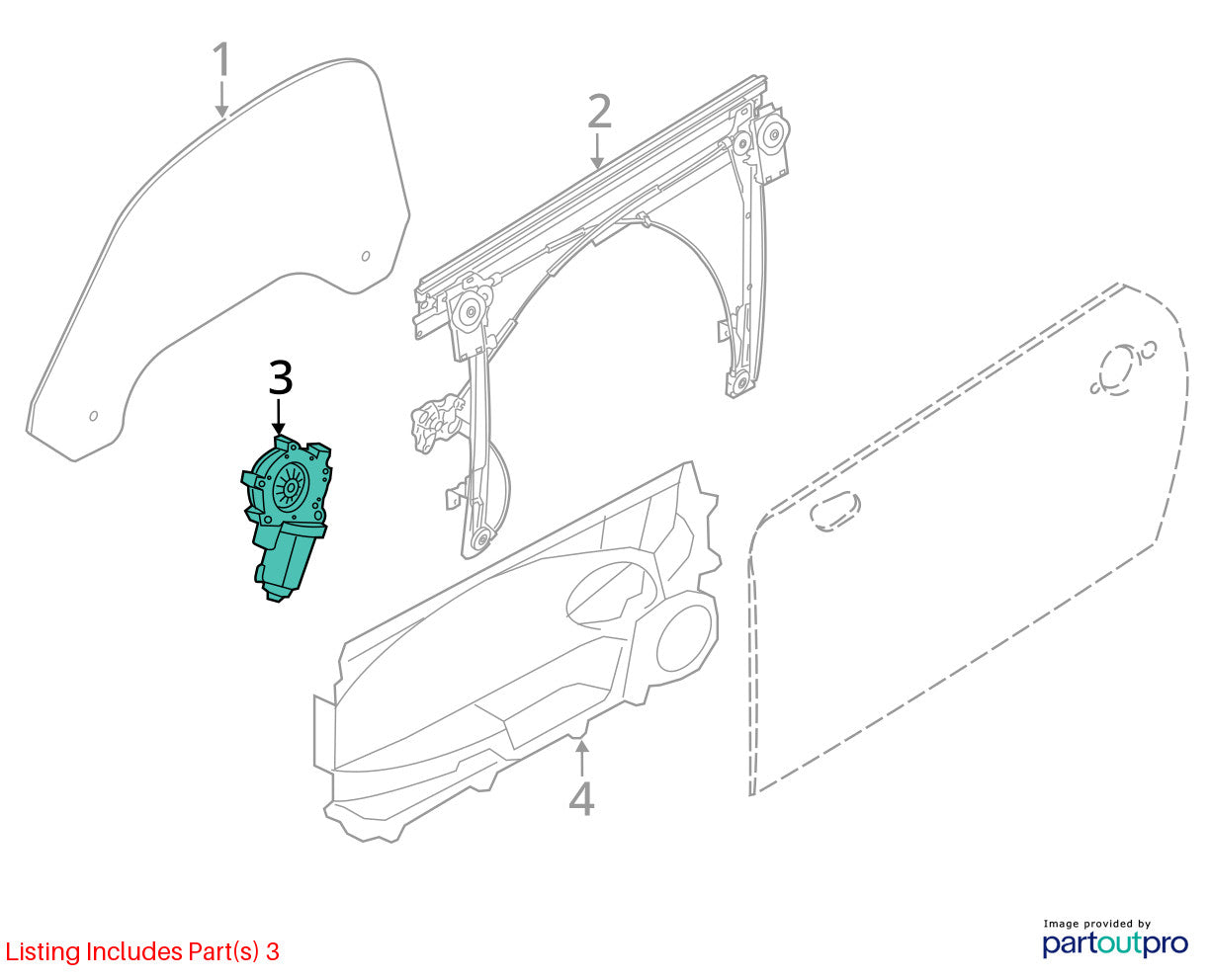 08-14 Mini Cooper Clubman Front Right Window Regulator Motor OEM ⁠ 67622757044