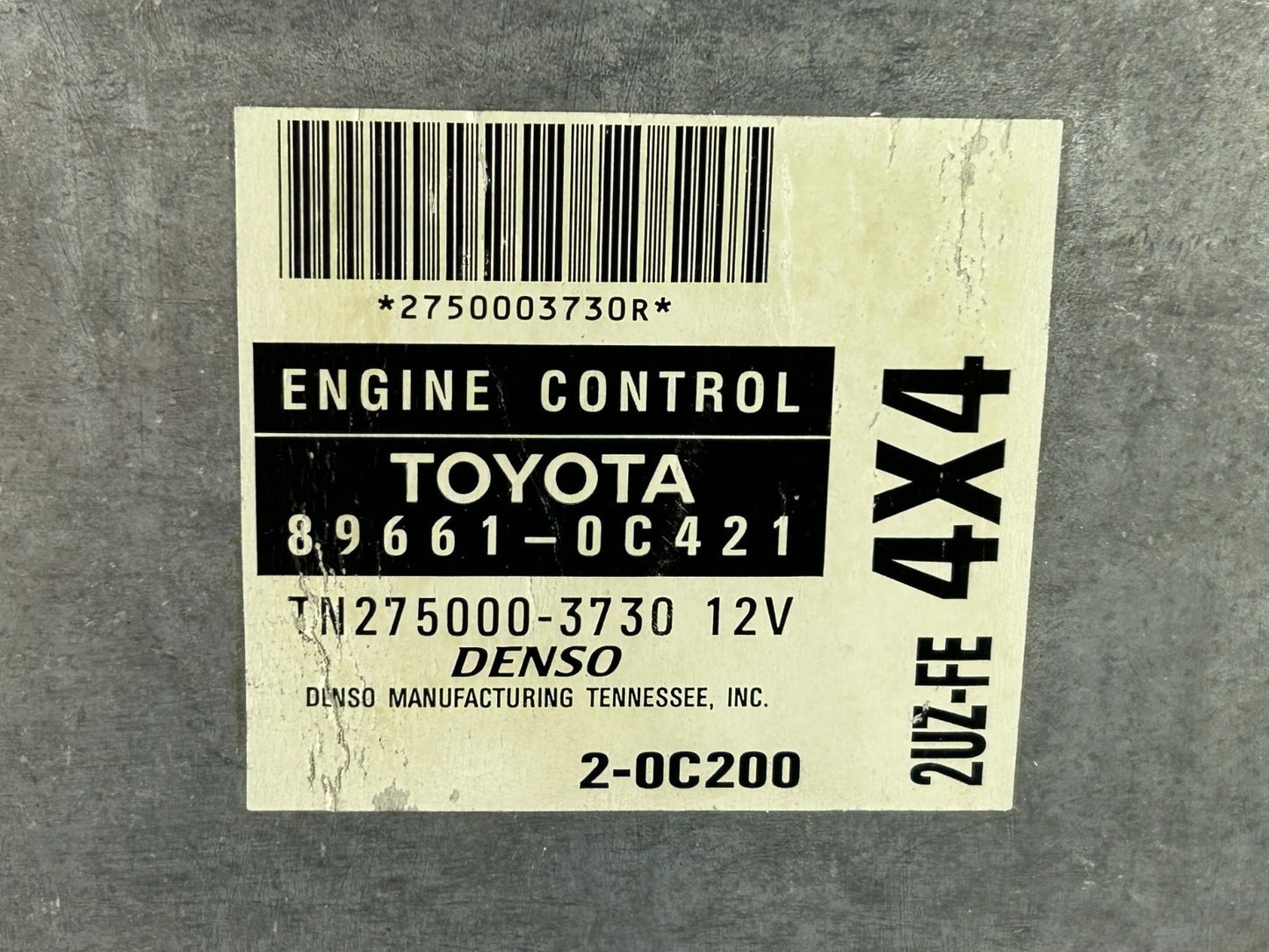 2001-2003 Toyota Sequoia ECU ECM Engine Control Module Unit OEM 89661-0C421