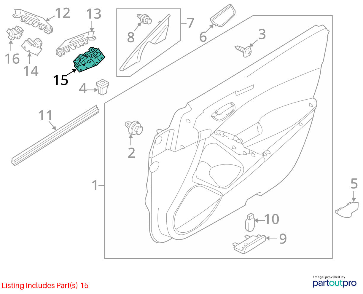 2014-2021 Mazda 6 Front Left Driver Door Window Control Switch OEM GJR9-66-350B