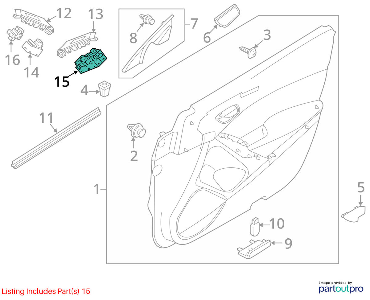 2014-2021 Mazda 6 Front Left Driver Door Window Control Switch OEM GJR9-66-350B