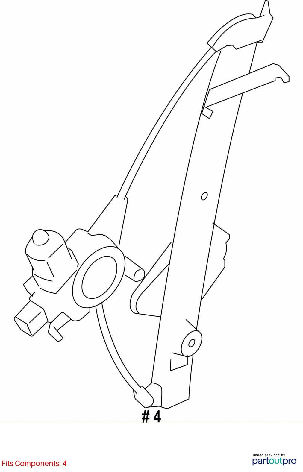 2009-2013 Subaru Forester Rear Left Door Window Regulator & Motor OEM 61042SC011