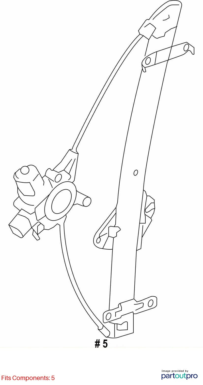 2010-2014 Subaru Legacy Front Right Door Window Regulator & Motor OEM 61041AJ00A
