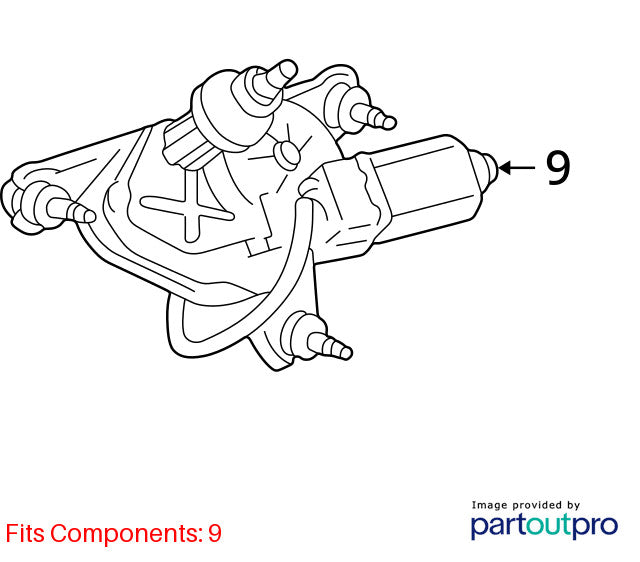 1999-2003 Lexus RX300 Rear Windshield Wiper Motor Assembly OEM 85130-48010