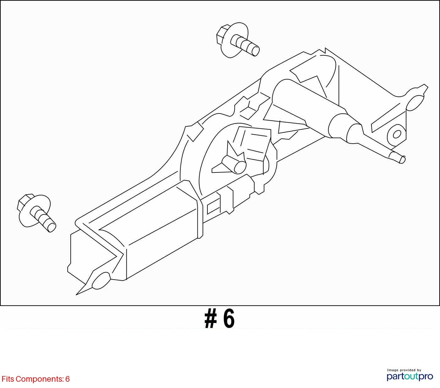 2005-2007 Subaru Impreza Rear Windshield Wiper Motor Assembly OEM 86510FE130