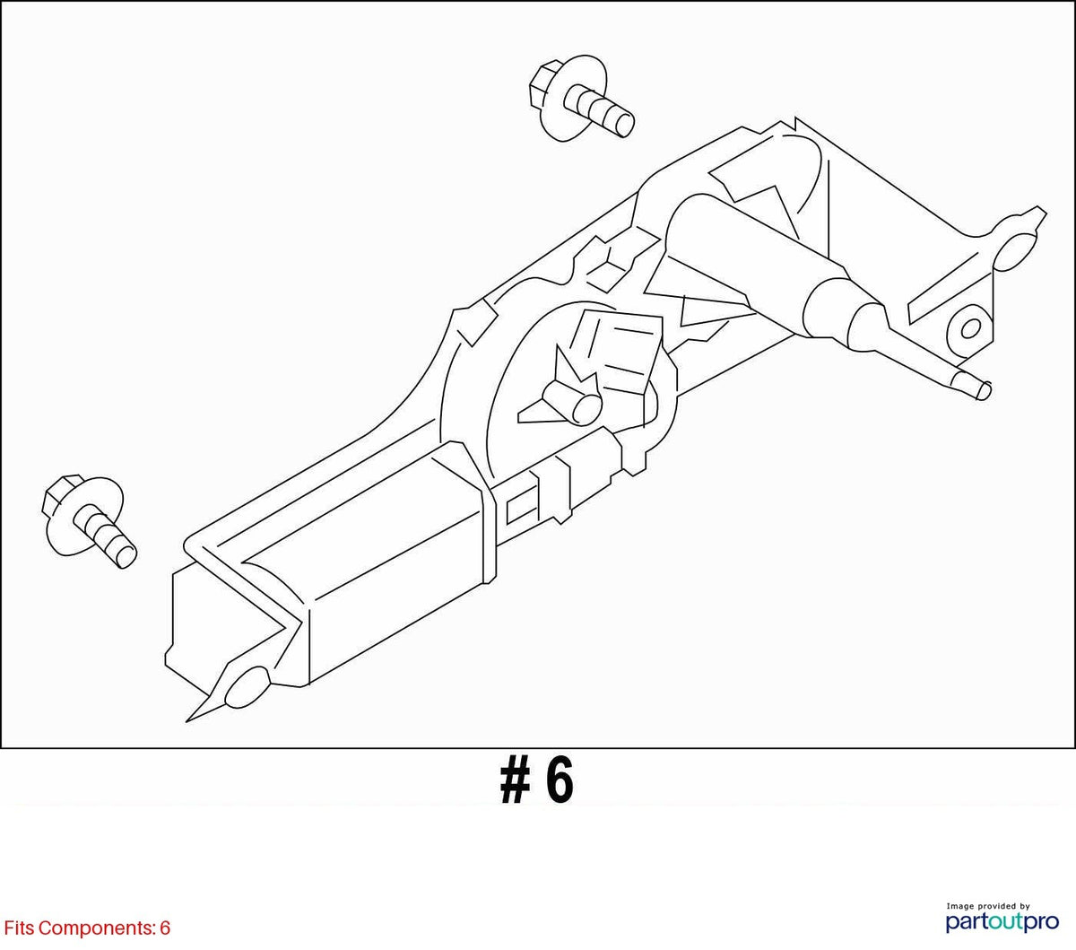 2005-2007 Subaru Impreza Rear Windshield Wiper Motor Assembly OEM 86510FE130