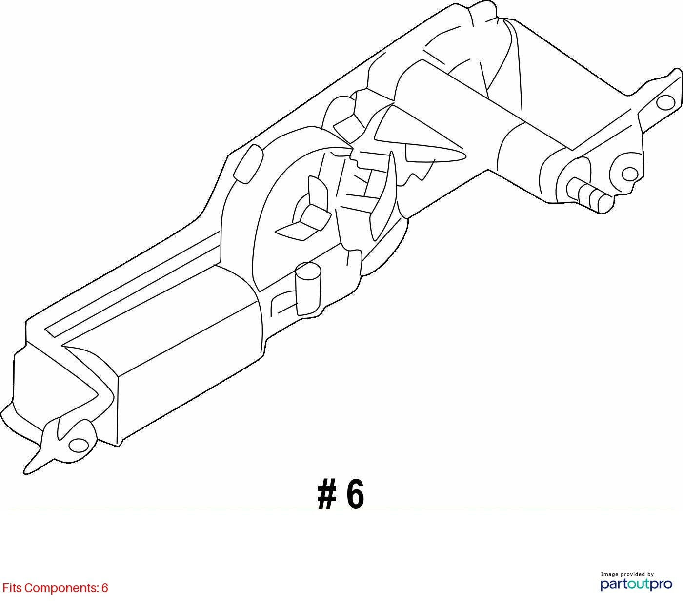 2002-2004 Subaru Impreza Rear Windshield Wiper Motor Assembly OEM 86510FE040