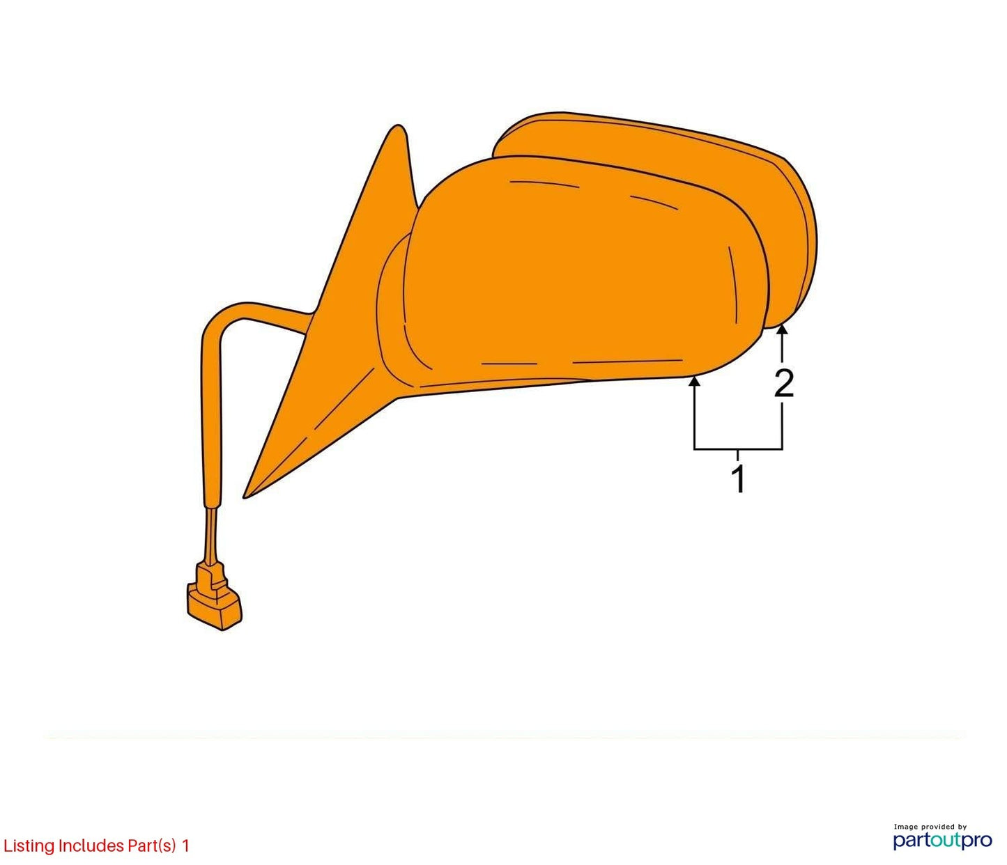 2003 Subaru Forester Left Driver Side View Mirror 4-Wire OEM 91031SA050