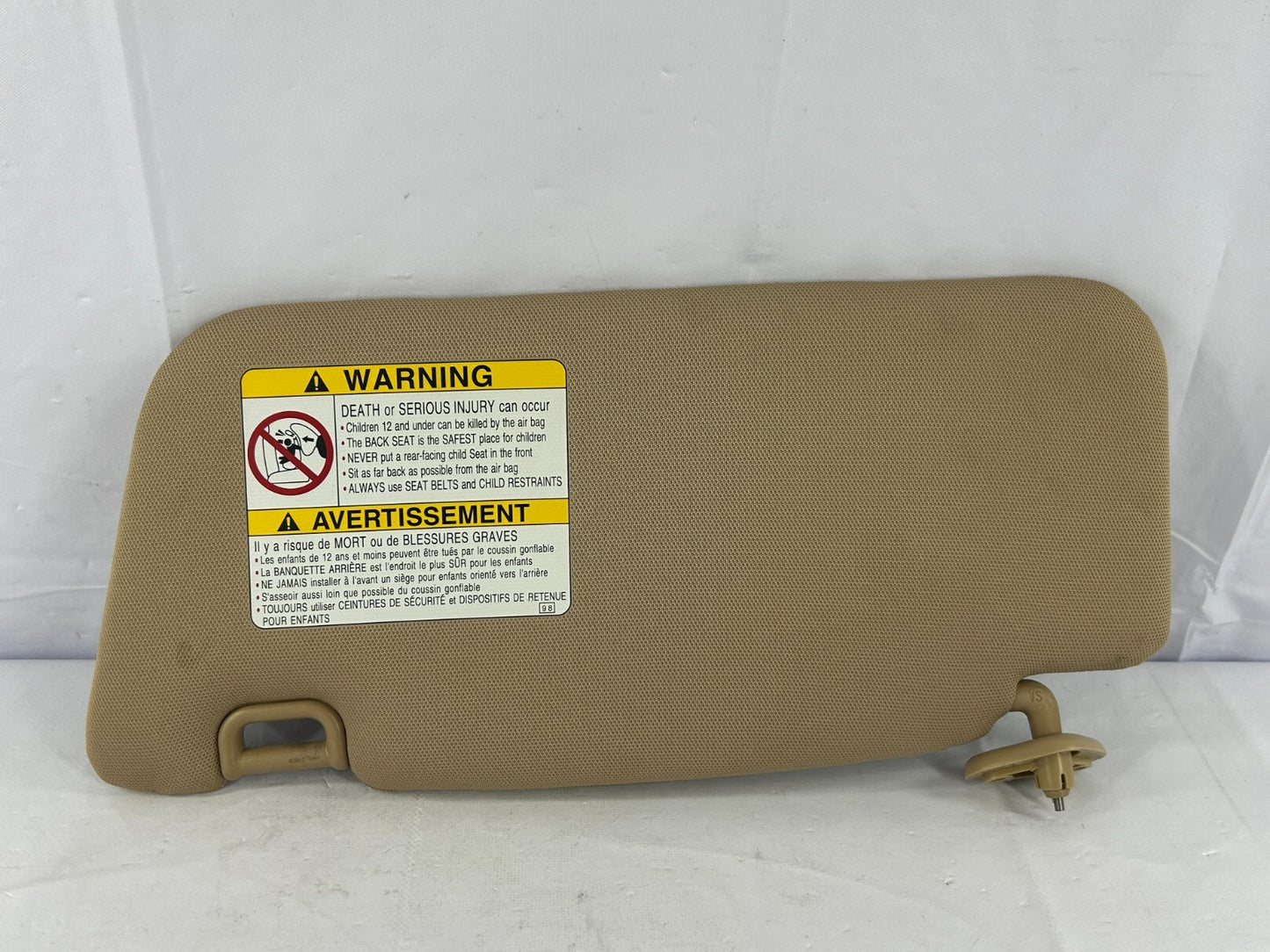 2003-2005 Subaru Forester Right Passenger Side Sun Visor Beige OEM 92011SA202ES