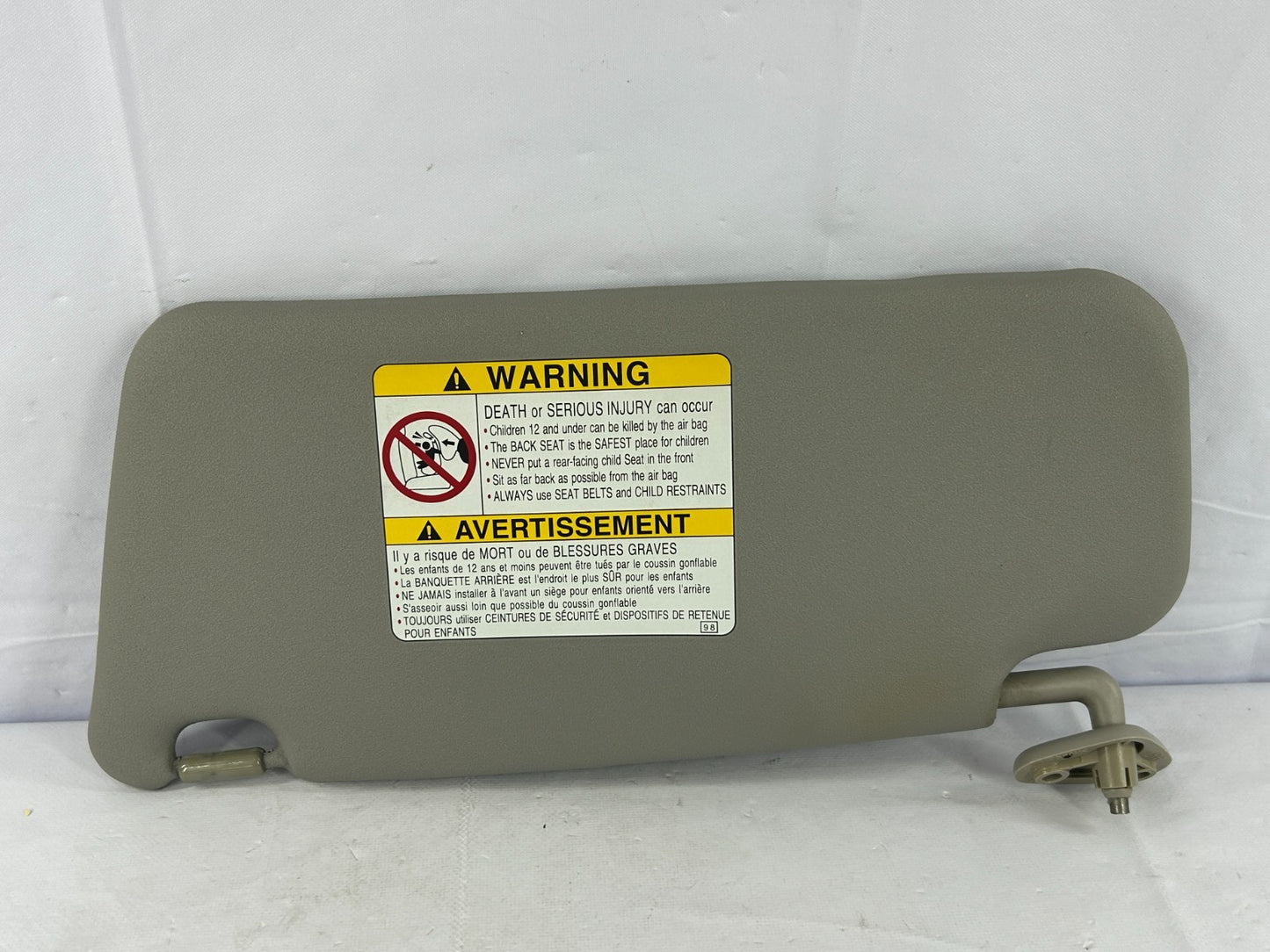 2004 Subaru Impreza Right Passenger Side Sun Visor Gray OEM 92011FE042NE