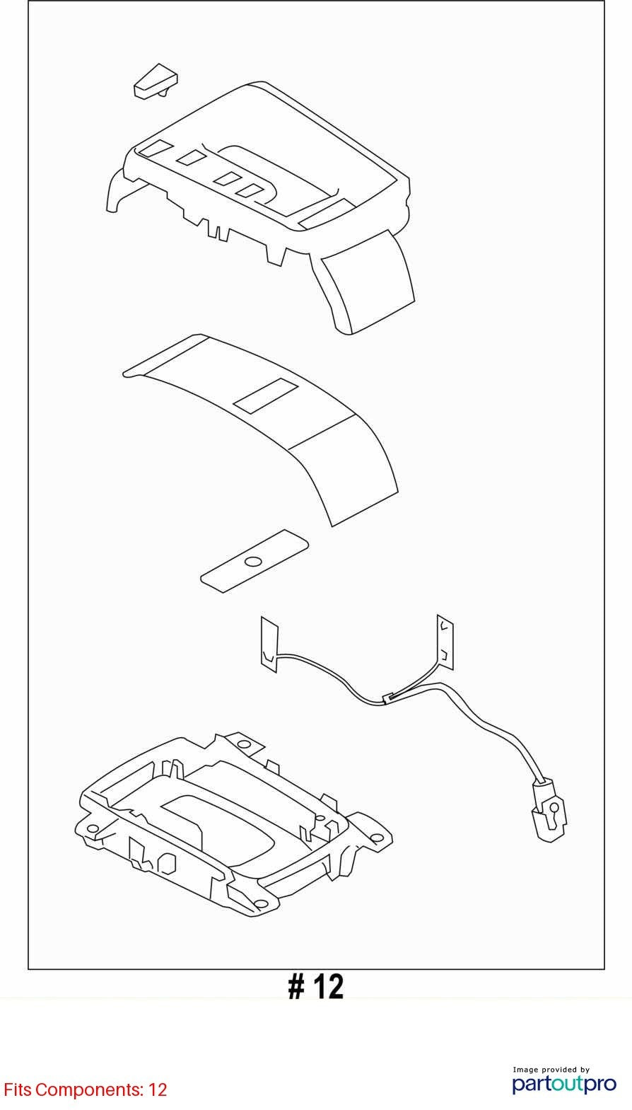 2010-2012 Subaru Outback Automatic Gear Shift Indicator Selector OEM 35170AJ10B