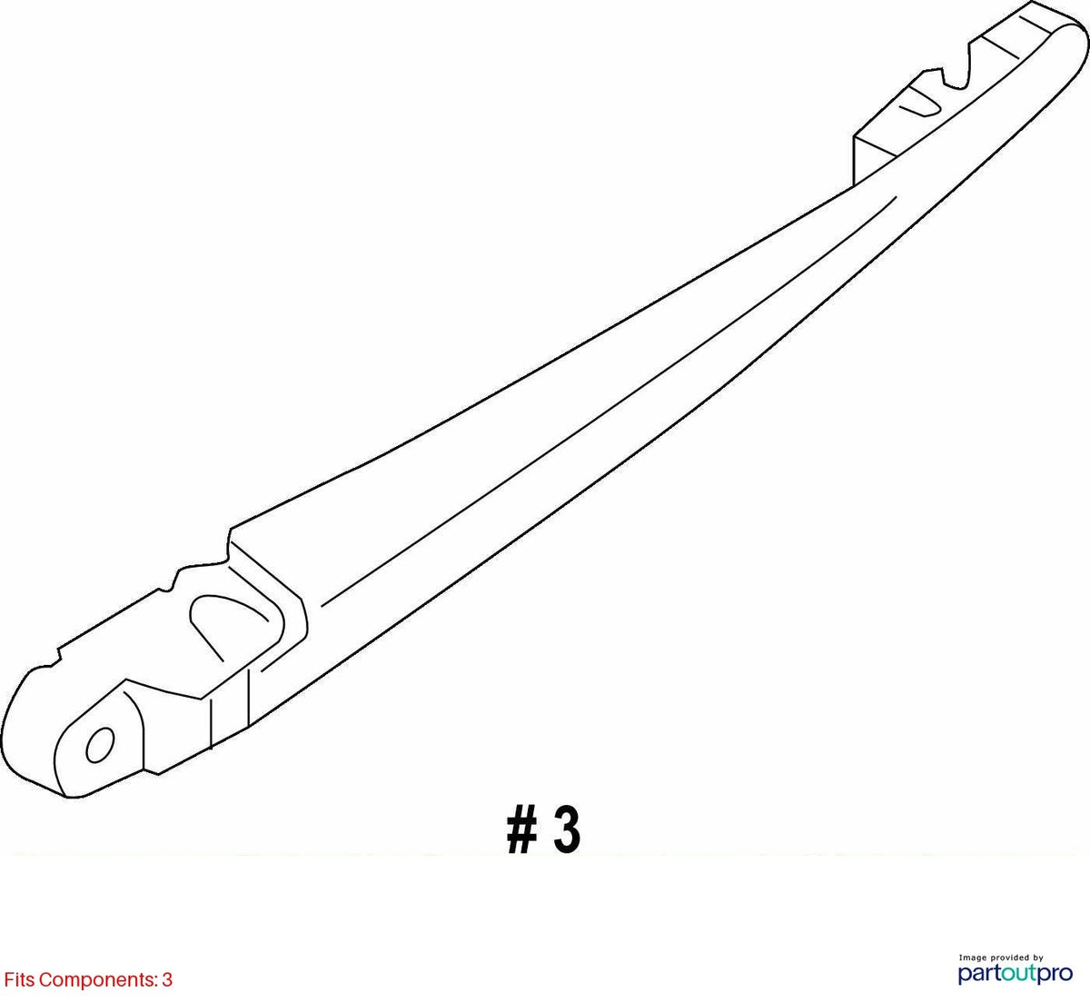 2009 Subaru Forester Rear Back Glass Wiper Arm OEM 86532SC180