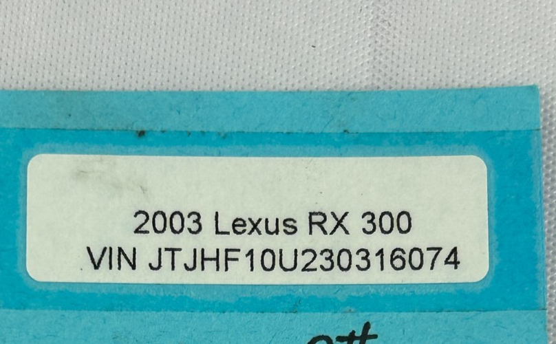 2000-2003 Lexus RX300 Right Inner Tail Light Trunk Lid Mounted OEM 81580-48030