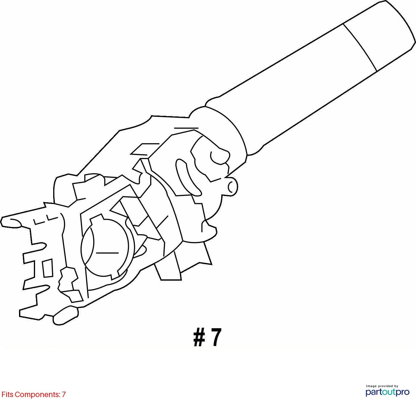 2010-2013 Subaru Legacy Turn Signal Headlight Dimmer Switch OEM 83195AJ08A