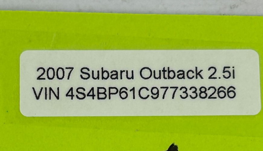 07-09 Subaru Outback Interior Dashboard Fuse Box Lid Cover Trim OEM 66135AG12AJC