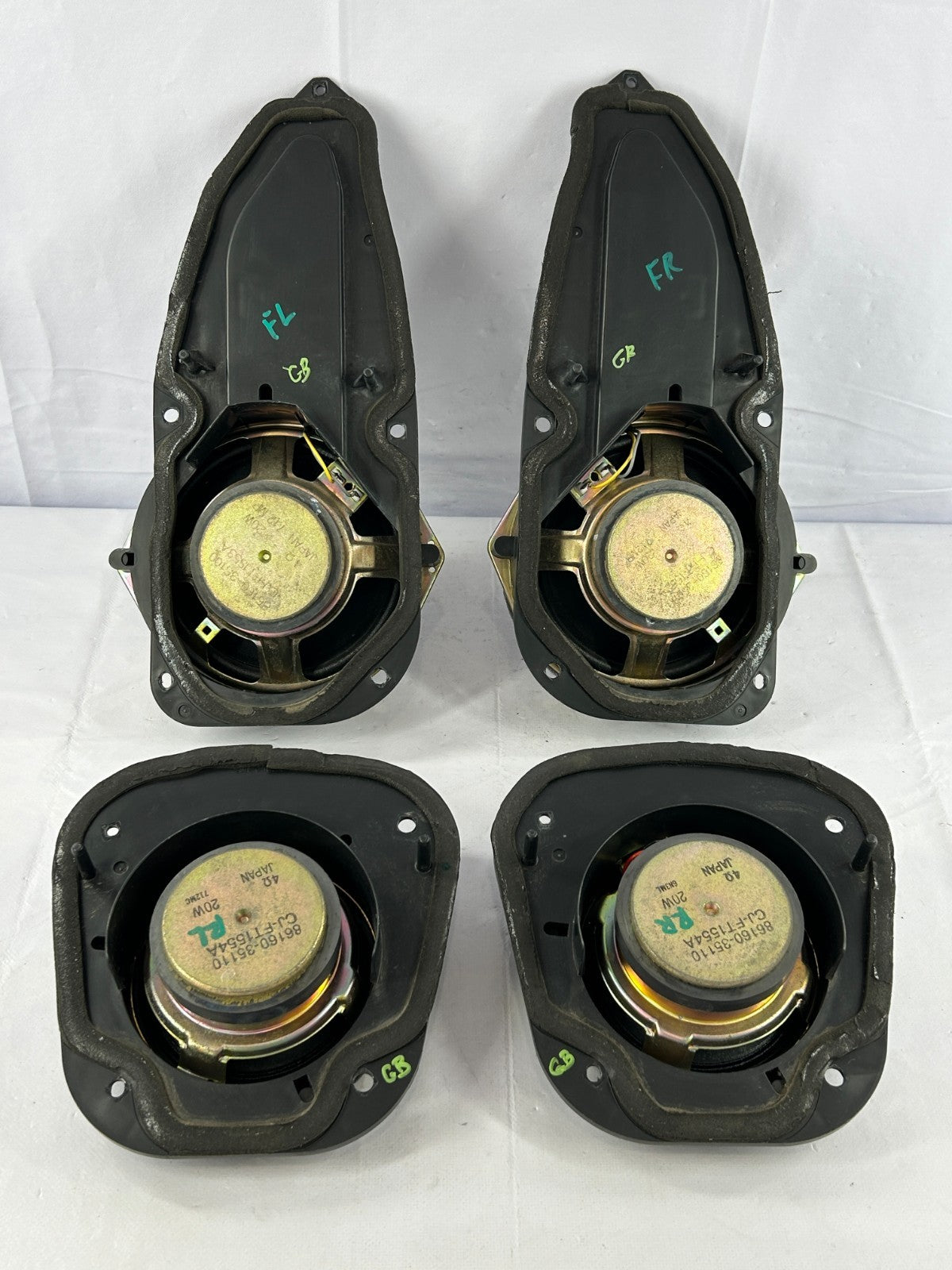 96-02 Toyota 4Runner Front Rear Left Right 4 Set Door Speakers OEM 86160-35100