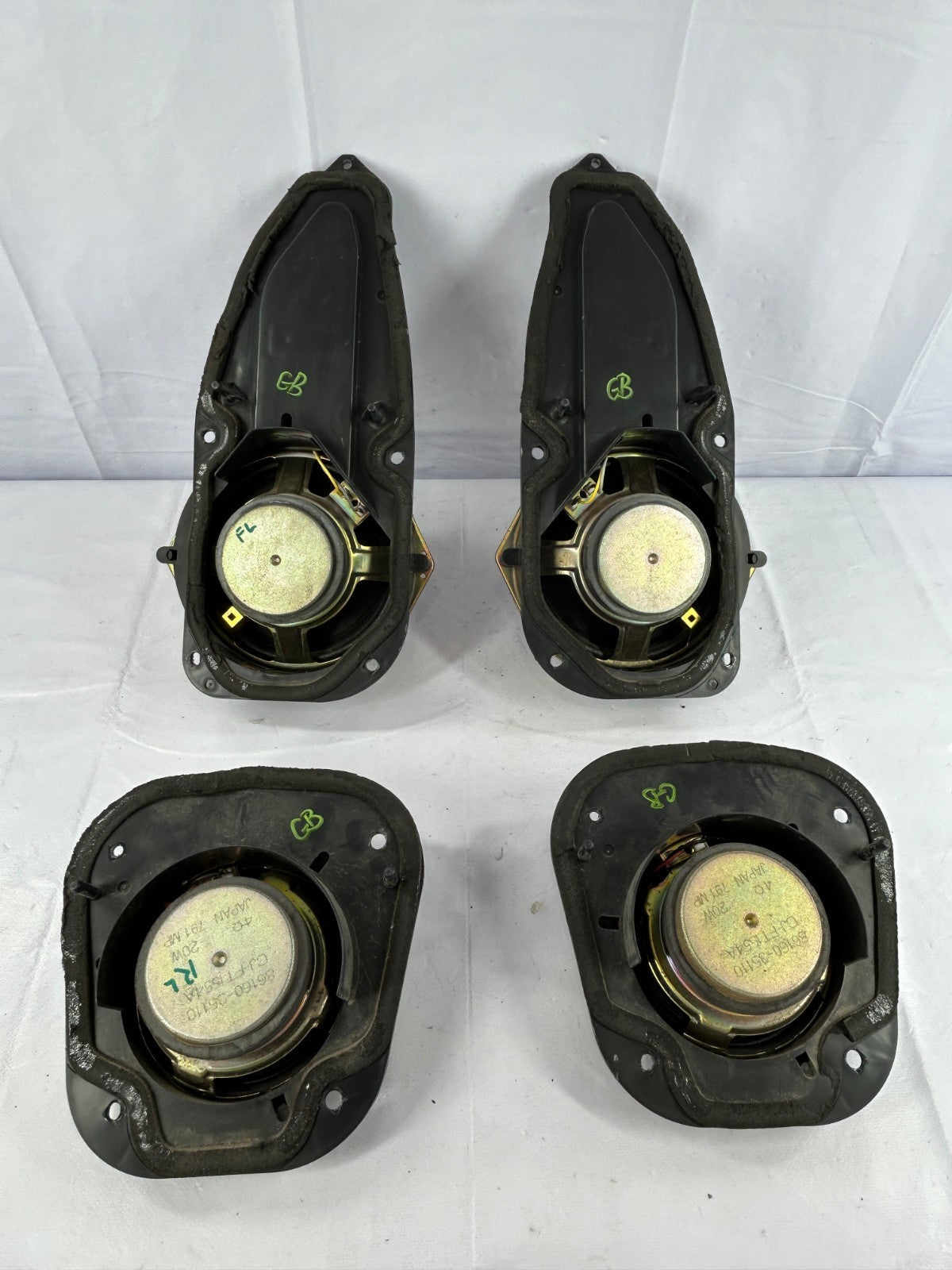 96-02 Toyota 4Runner Front Rear Left Right 4 Set Door Speakers OEM 86160-35100