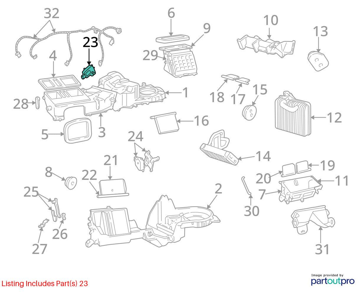 1999-2004 Jeep Grand Cherokee Heater Blend Door Actuator OEM 5012710AA