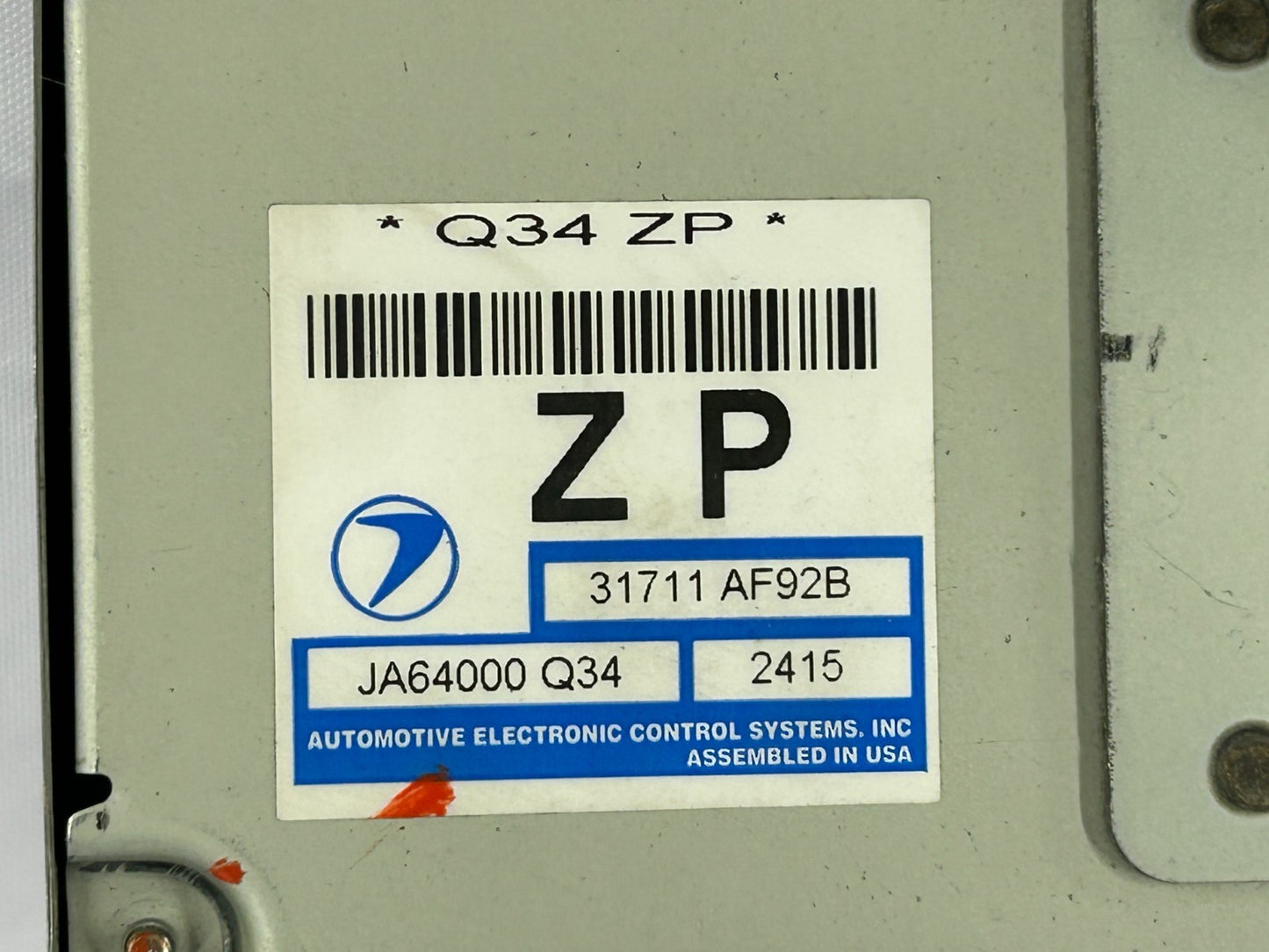 2002 Subaru Legacy Outback Transmission Control Unit TCU TCM OEM 31711AF92B