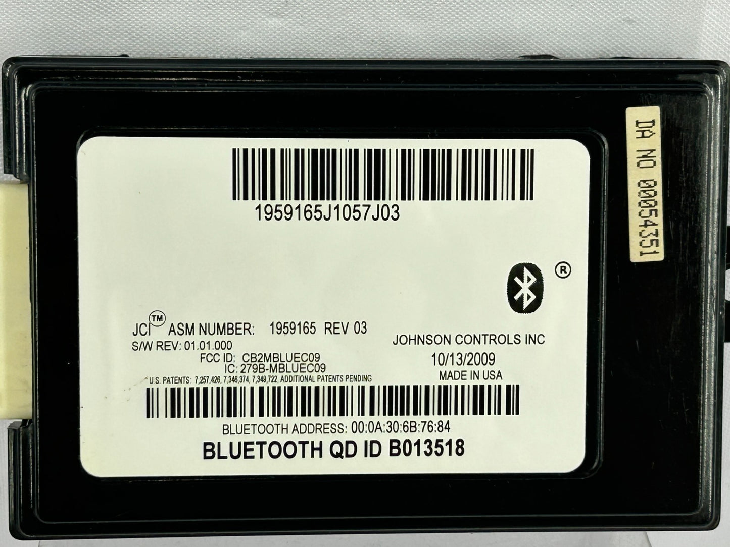 2010-2012 Subaru Tribeca Bluetooth Hands Free Connect Module OEM H001SXA500MV