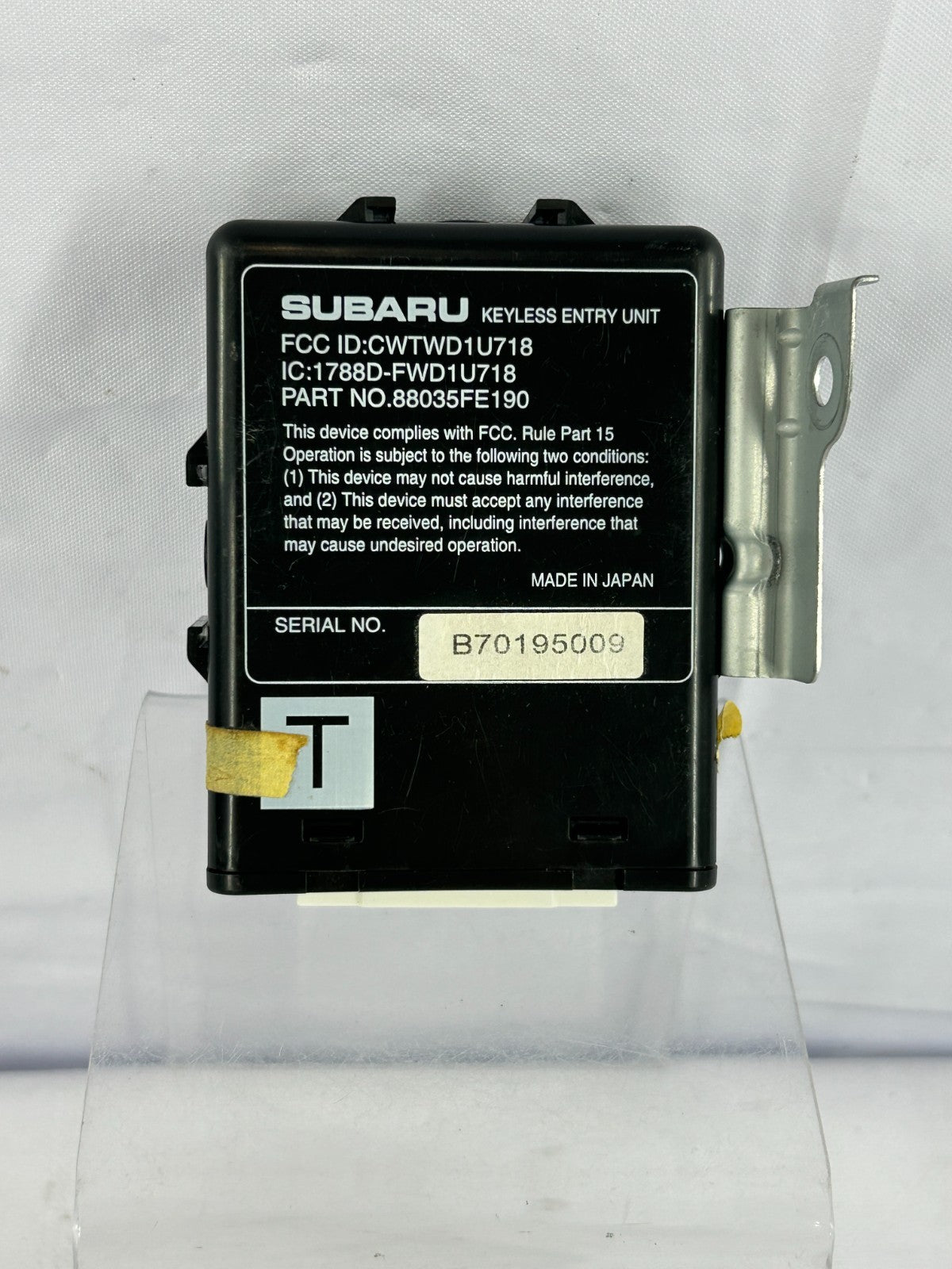 2006-2007 Subaru Impreza Keyless Entry Unit Control Module Unit OEM 88035FE190