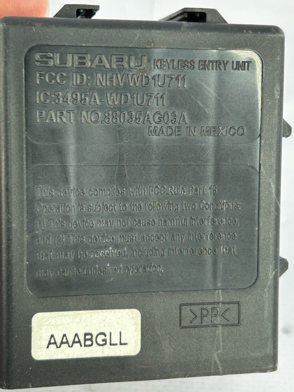 2005-2009 Subaru Legacy Outback Keyless Entry Control Module Unit OEM 88035AG03A