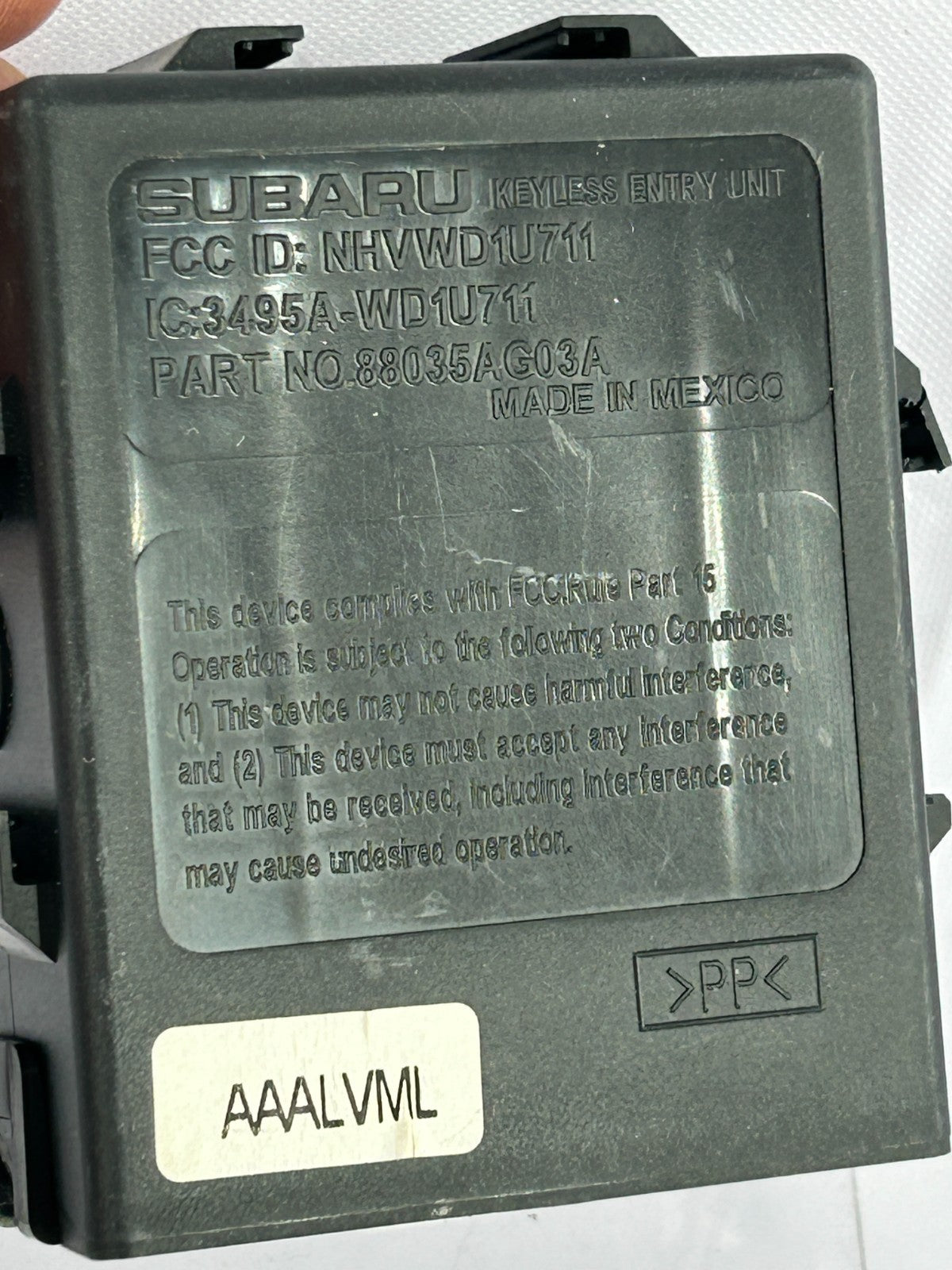 2005-2009 Subaru Outback Keyless Entry Control Module Unit OEM 88035AG03A