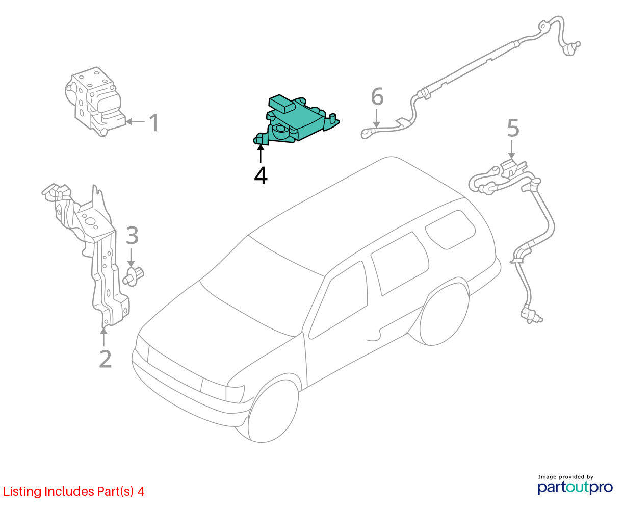 1997-2001 Nissan Pathfinder Deceleration Sensor Module Unit OEM 479301W300