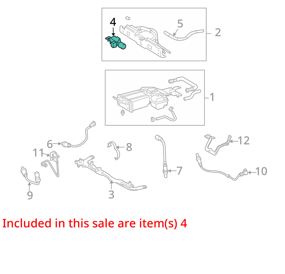 2003-2009 Toyota 4Runner Vacuum Vapor Canister Purge Valve OEM 90910-12259