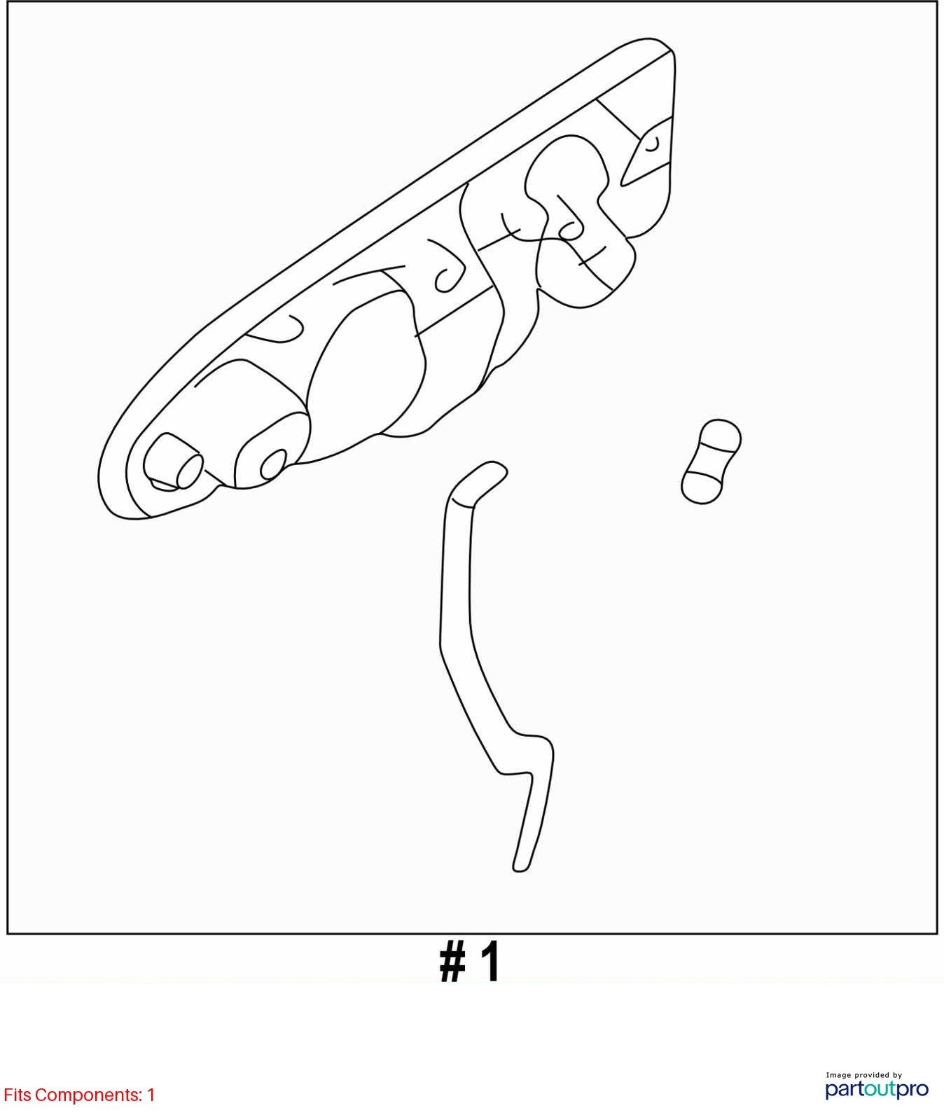 2002-2005 Subaru Impreza Rear Right Side Exterior Door Handle OEM 61022FE020TG