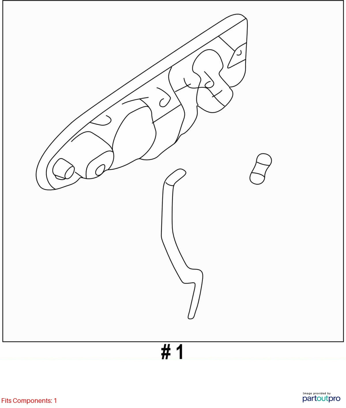2002-2005 Subaru Impreza Rear Right Side Exterior Door Handle OEM 61022FE020TG