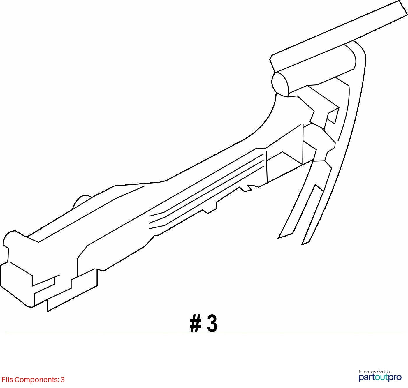 2010-2014 Subaru Outback Rear Right Side Exterior Door Handle OEM 61169AJ10A