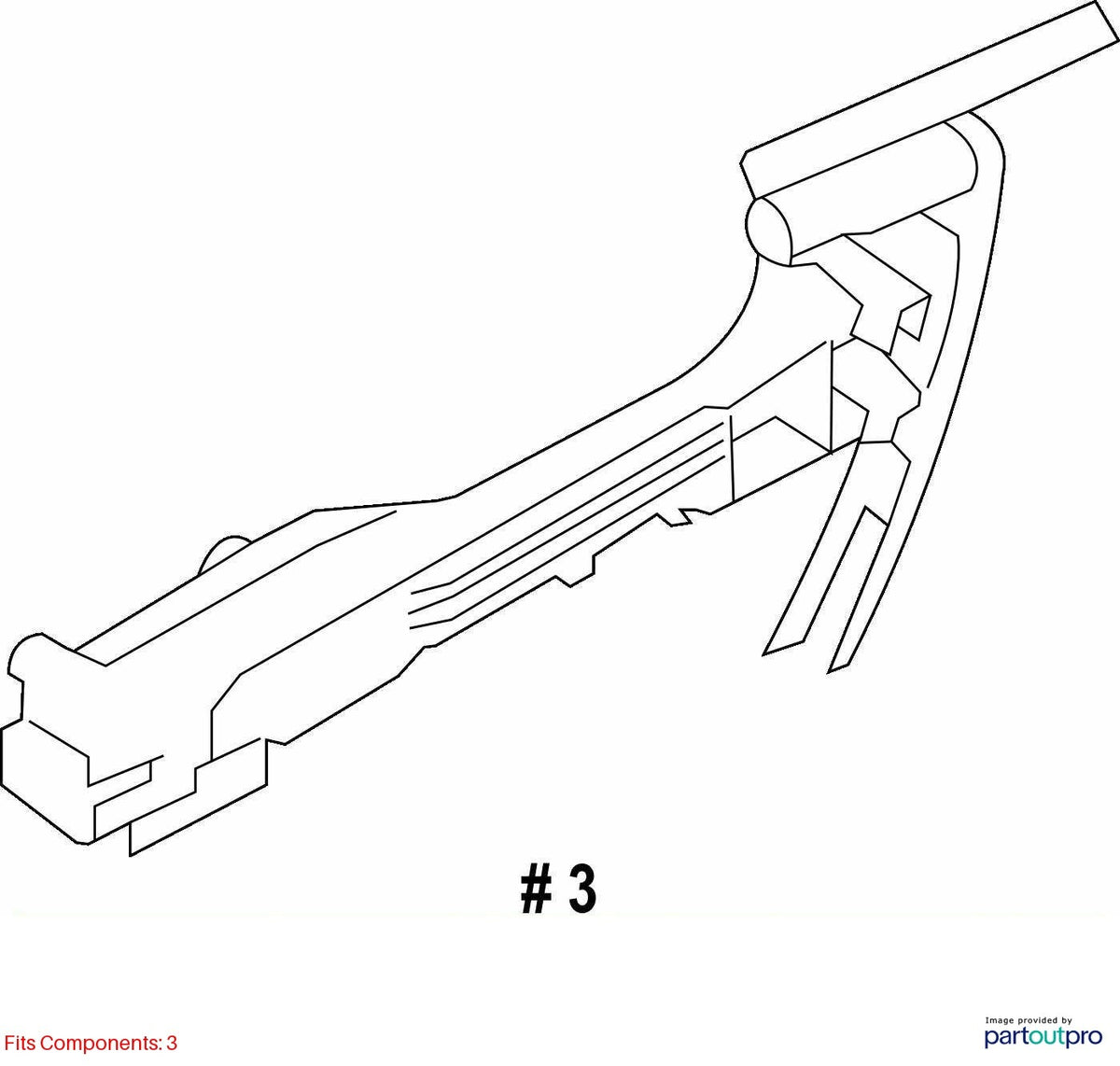 2010-2014 Subaru Outback Rear Right Side Exterior Door Handle OEM 61169AJ10A