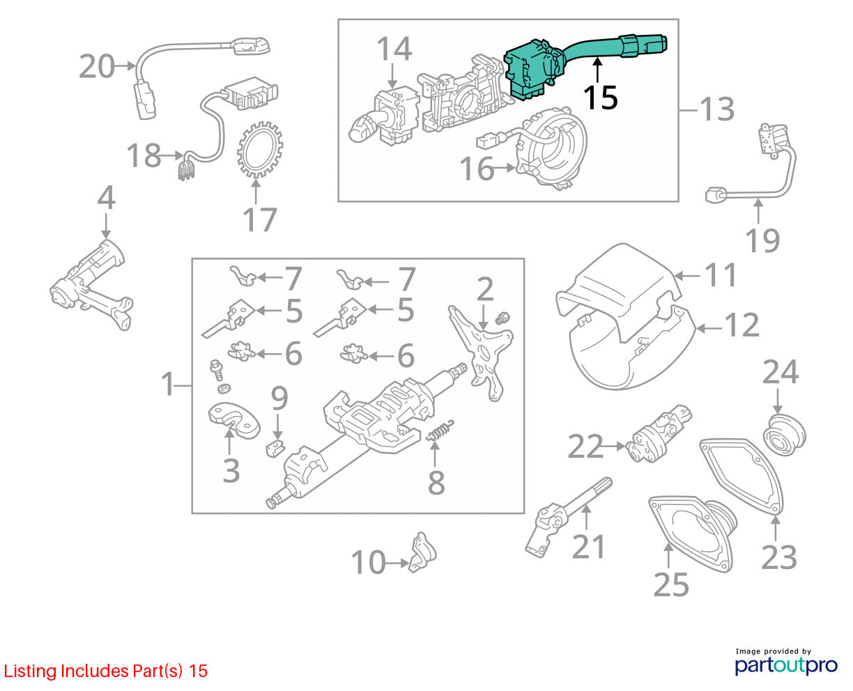 1999-2003 Lexus RX300 Windshield Wiper Control Switch Arm Lever OEM 84652-26530