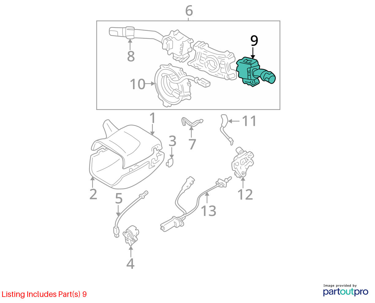 1998-2003 Toyota Sienna Headlight Turn Signal Switch Lever Arm OEM 84140-08020