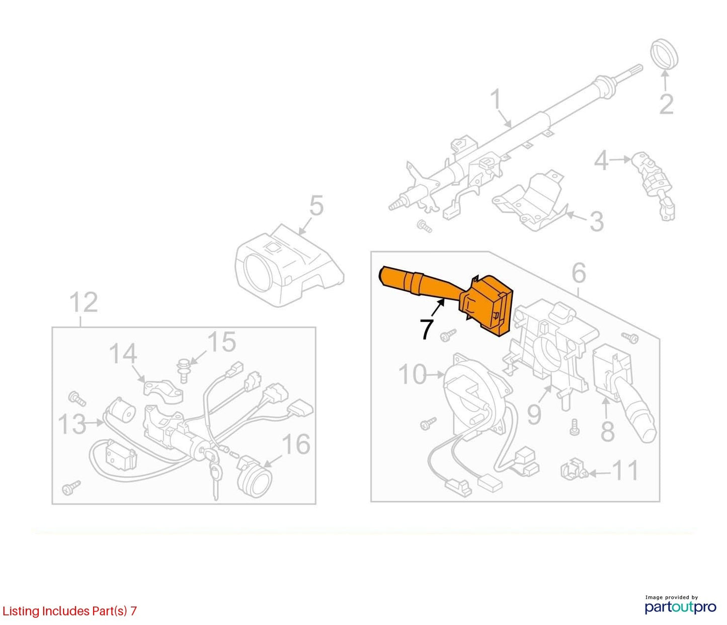 03-04 Subaru Forester Windshield Wiper Control Switch Lever Arm OEM 83114SA010