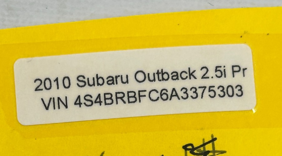 2010-2014 Subaru Outback Rear Right Side Interior Door Handle OEM 61051AJ00AVH