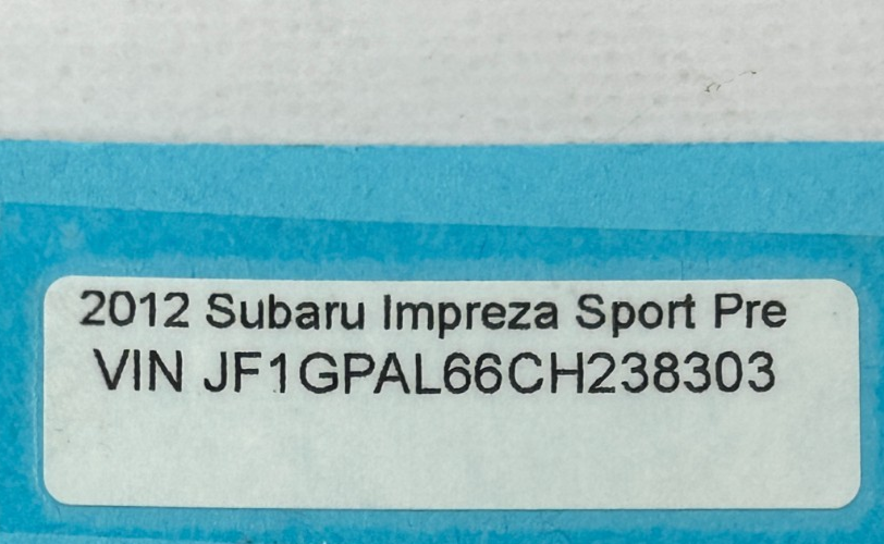 2012-2013 Subaru Impreza Front Right Side Interior Door Handle OEM 61051FJ020VH