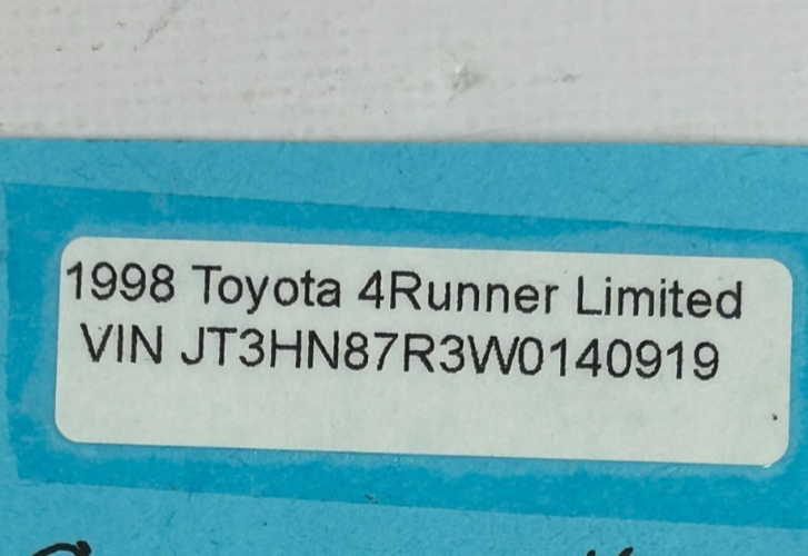 96-99 Toyota 4Runner Rear Right Interior Door Handle Brown OEM 69205-10070-E0