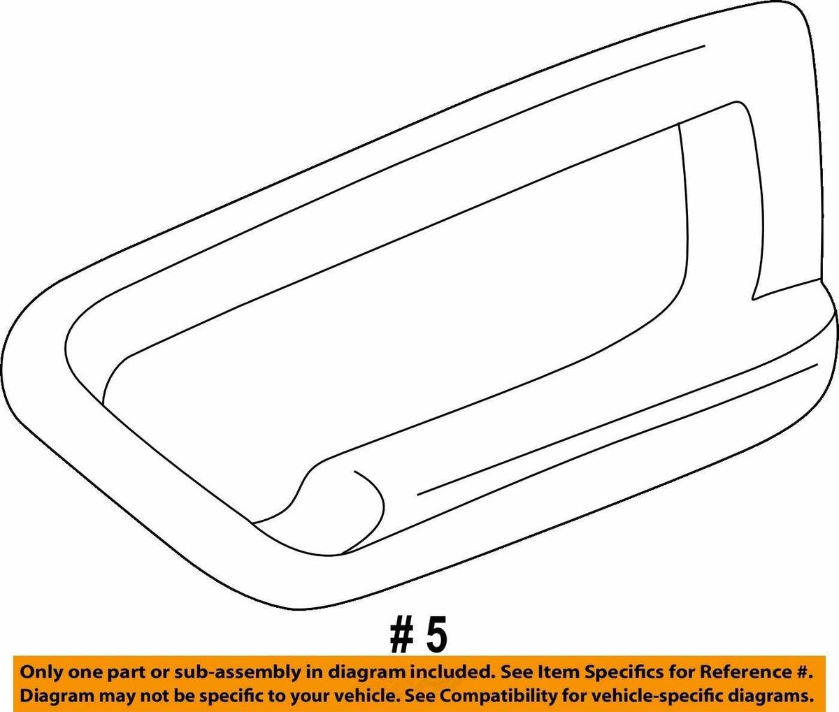 98-02 Toyota Land Cruiser Rear Right Door Armrest Pull Handle OEM 74250-60010