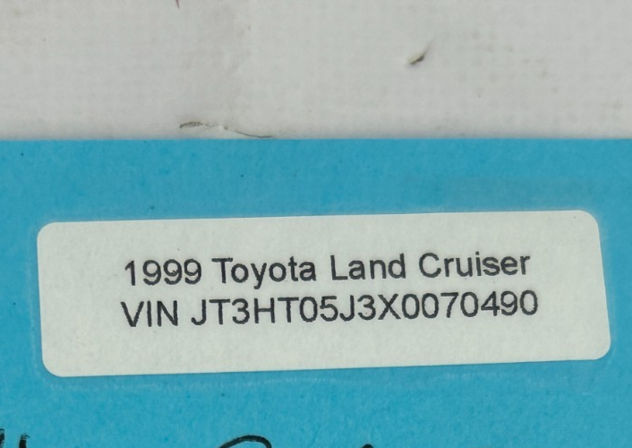 98-07 Toyota Land Cruiser Spare Switch Hole Cover Black Blank OEM 55539-60020-C0