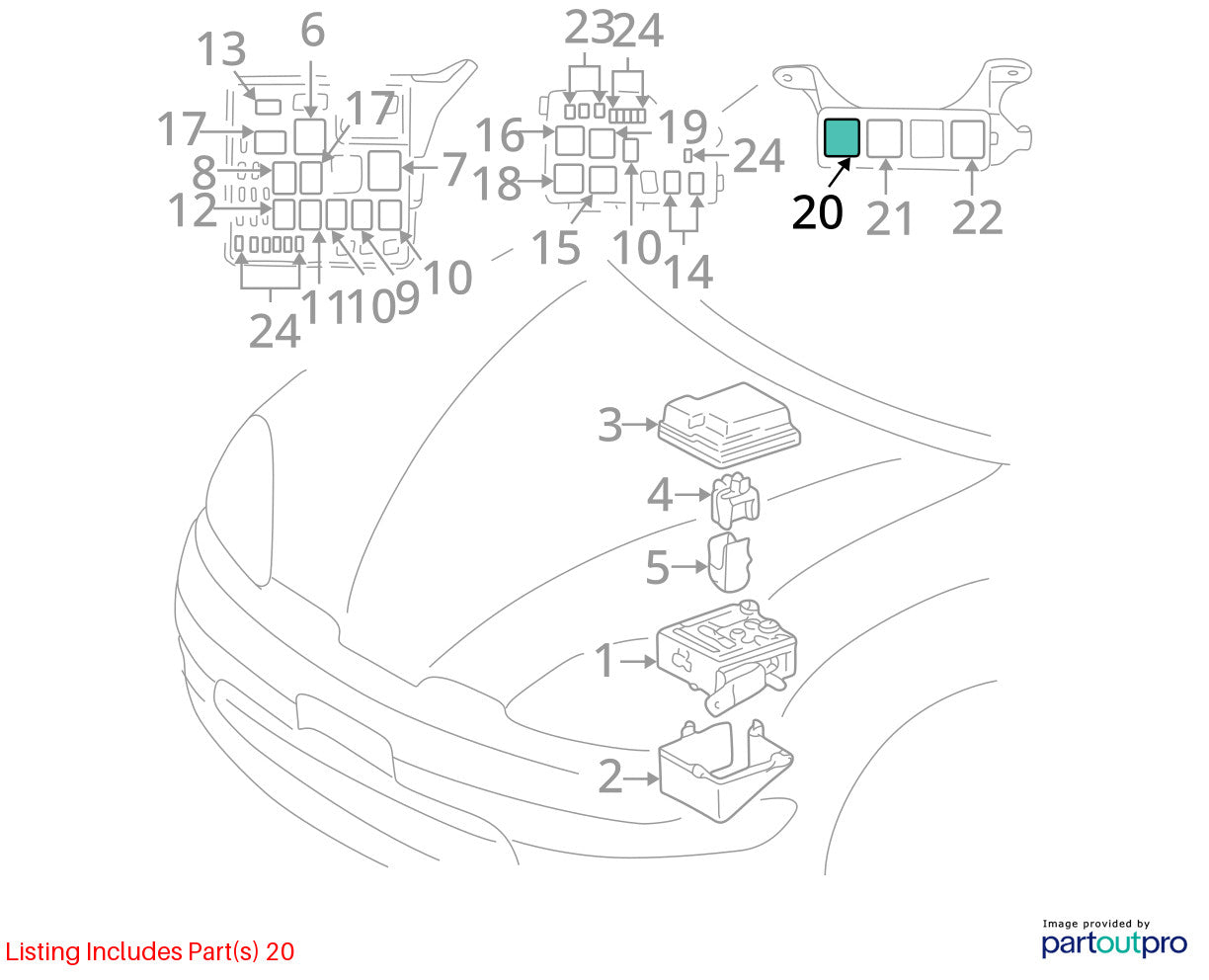 1998-2007 Toyota Land Cruiser ABS Traction Control Relay OEM 89633-24010