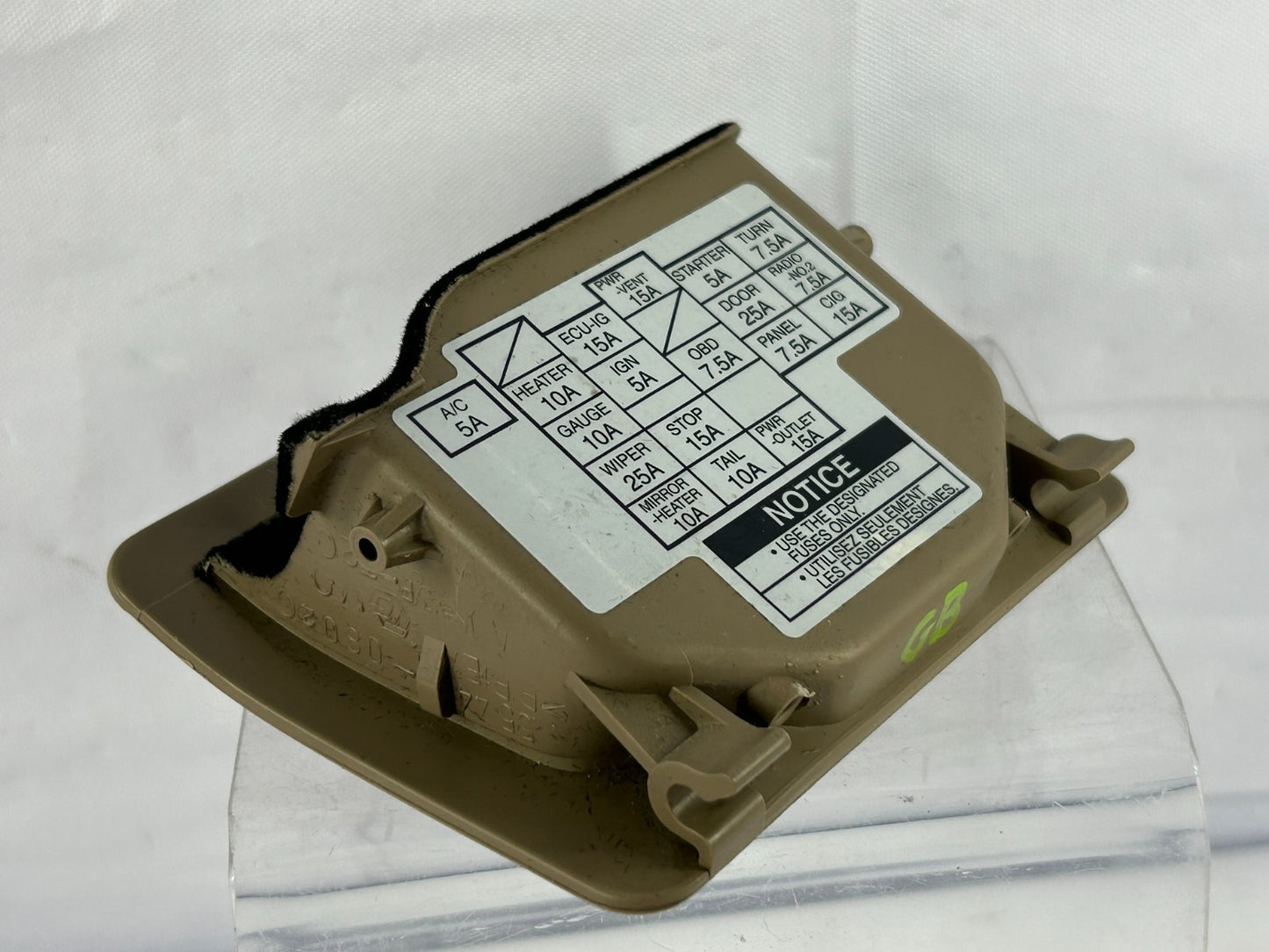 2000-2003 Toyota Sienna Coin Tray Fuse Box Cover Panel Beige OEM 55441-08020-E0