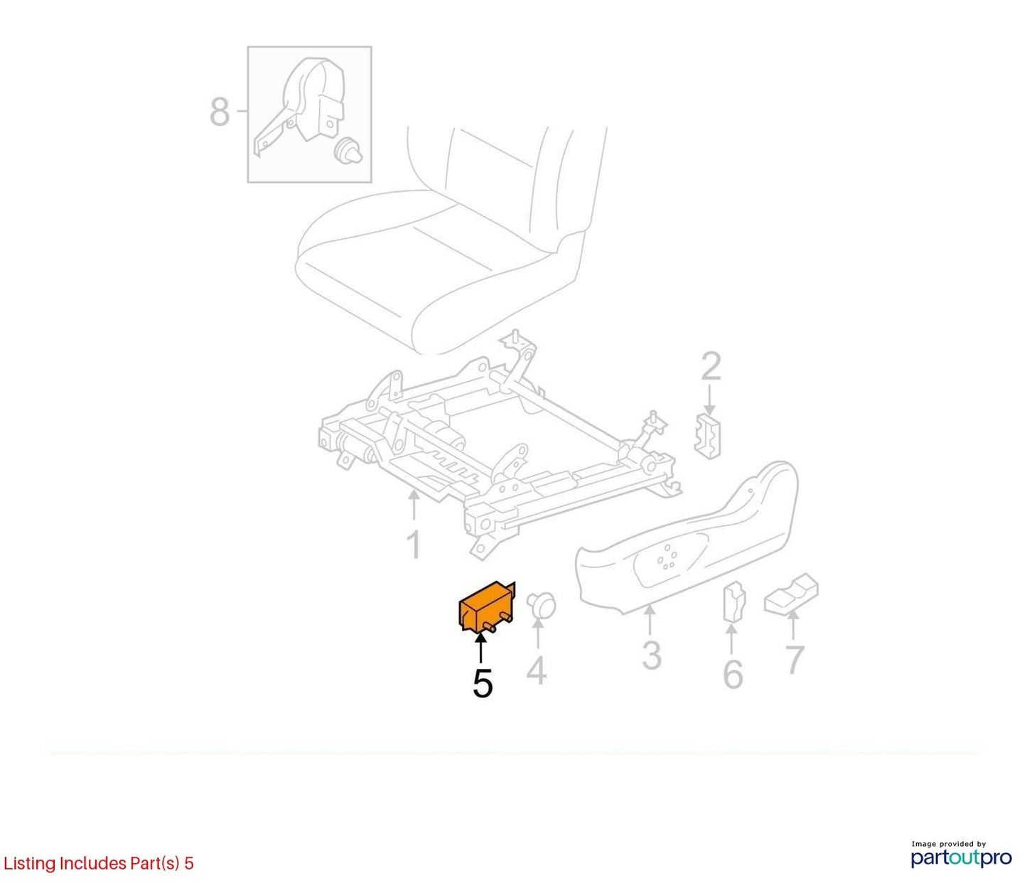 05-09 Subaru Front Left Driver Seat Power Adjust Control Switch OEM 64176AE10A